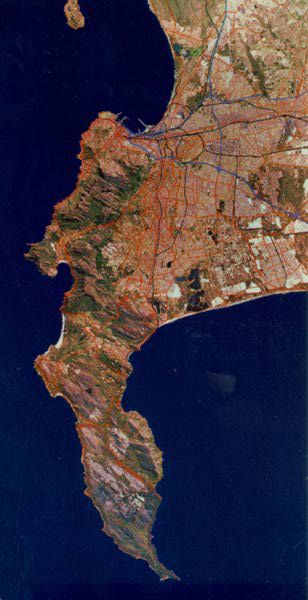 Satellite Image of the Cape Peninsula - Cape Town - South Africa